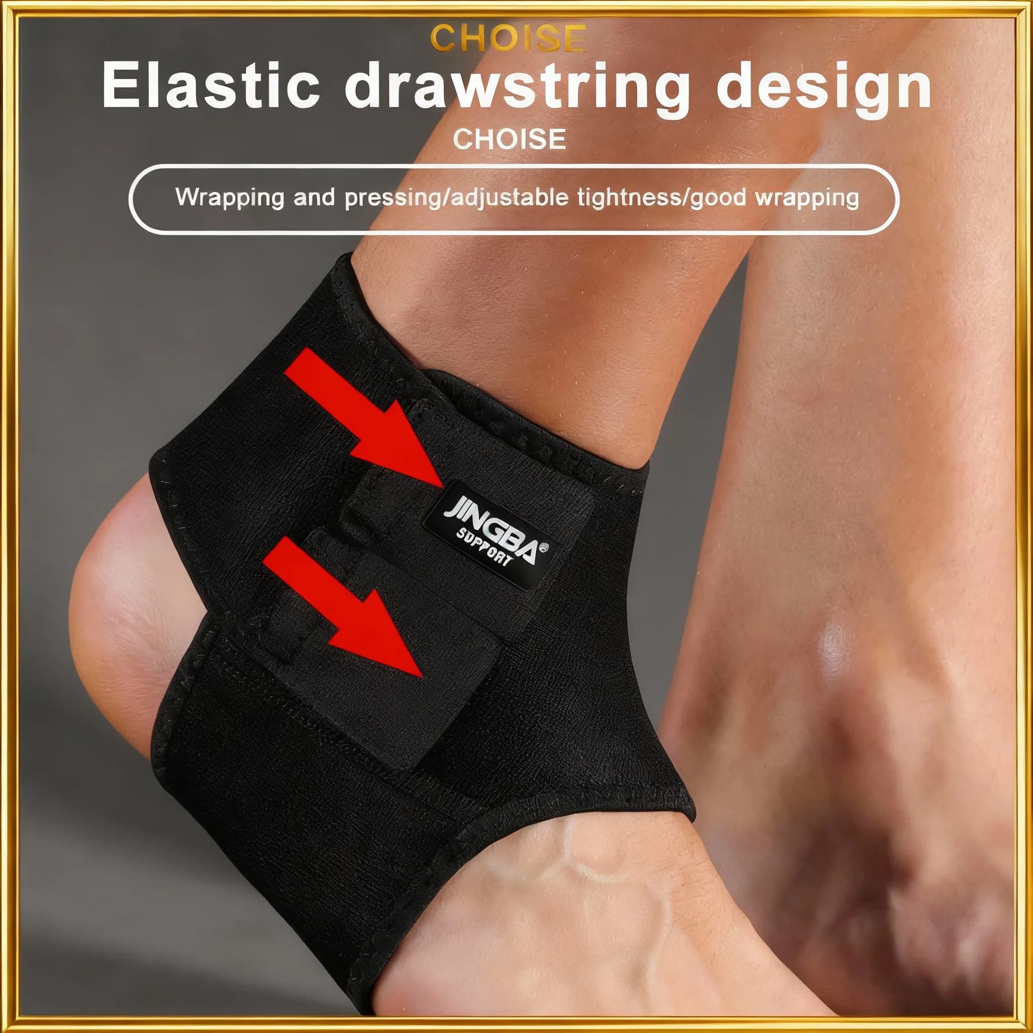 Supporto per caviglia in neoprene regolabile da 1 pezzo per il basket da corsa