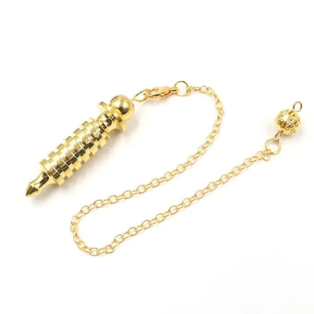 Dowsing Witch Spiritual Pendulos Energy Pointed Meditation Isis Pendulum Copper Spiral Cone Metal Pendulum Women Girls