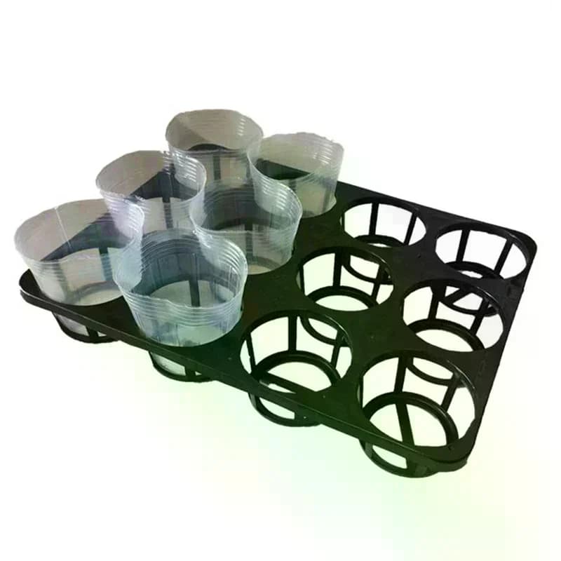 Vasi per Piante in Plastica, Vasi Rotondi per Fiori, Vassoio per Semina, Contenitore per Piantine