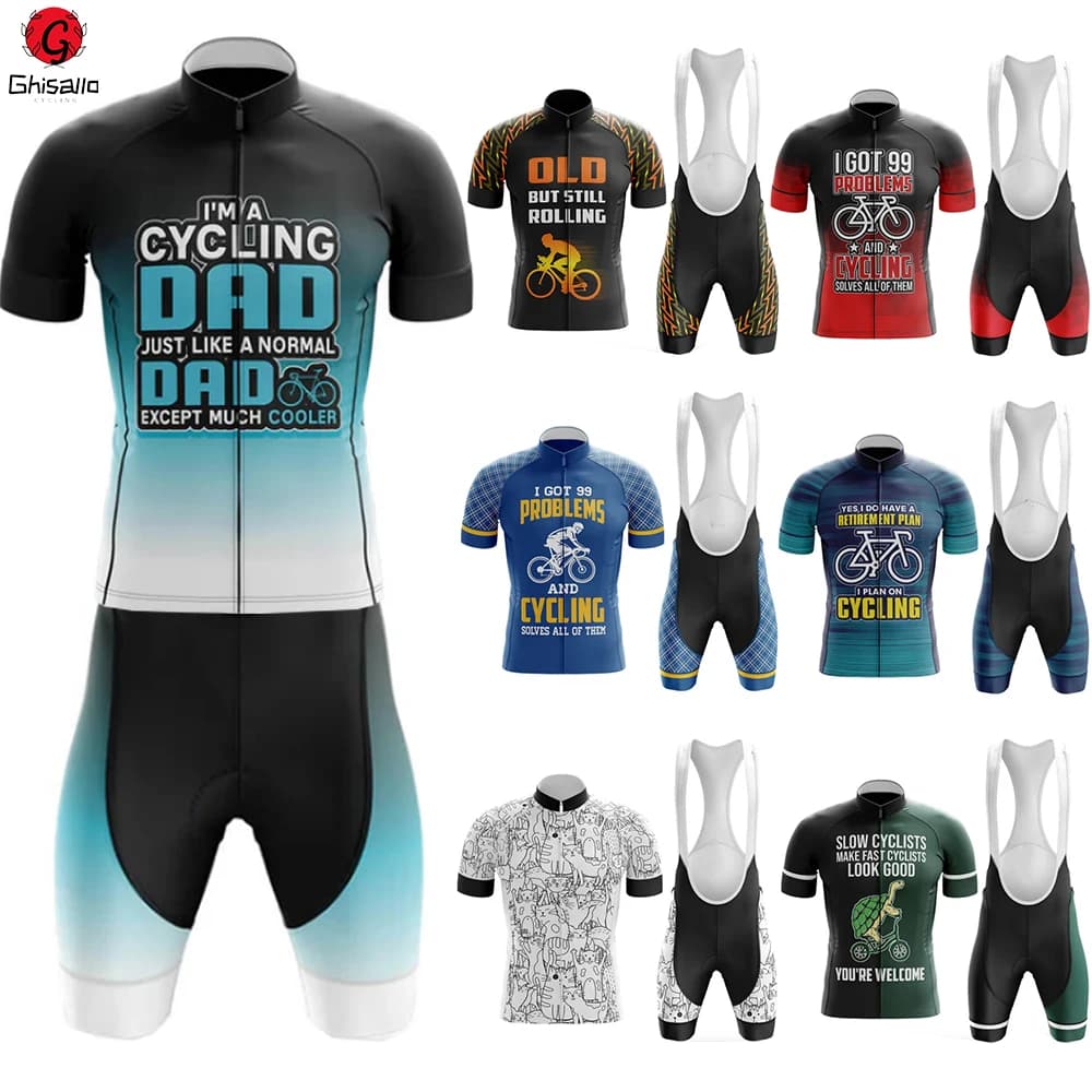 Men's Cycling Knit Set Bicycle Jumpsuit, Shorts with Bicycle Braids Por Team Clothing Long sleeves Duration New Style, 2021 Gel Bearing 20D