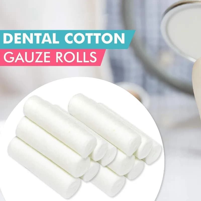 ELIJAH Disposable Dental Cotton Rolls Dental Medical Surgical Cotton Rolls Teeth Whitening Cleaning High Purity Cotton Roll