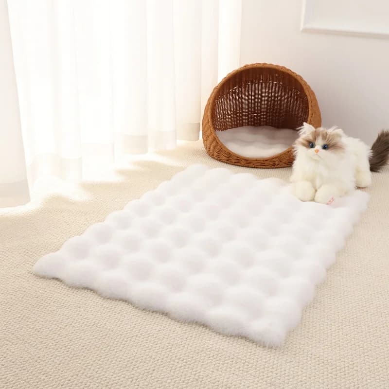 Calda pelliccia di coniglio Plu Pet Bed Mat rotonda ape Nest Dog Bed Cuion Autunno Inverno Accogliente forniture per animali domestici Coperta inclusa