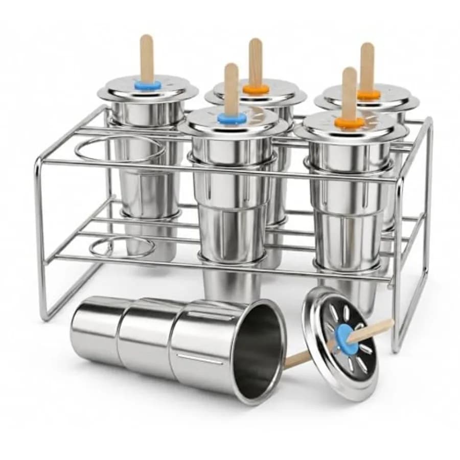 18/8 Stainless Steel Popsicle Mold, Set of 6