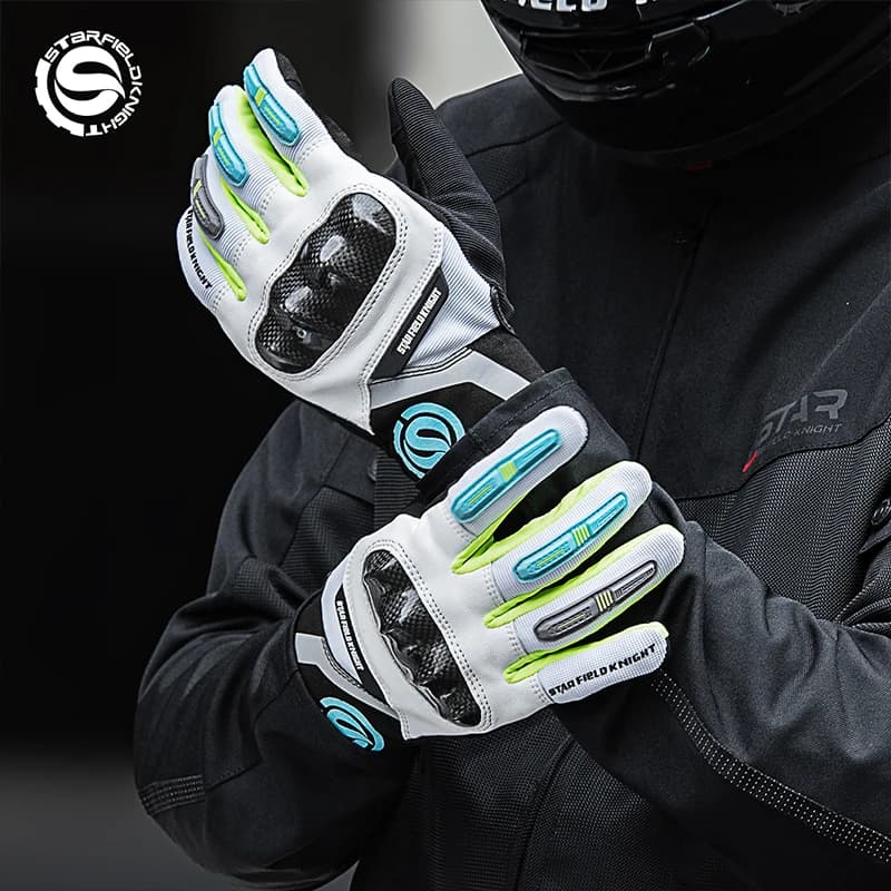 SFK Motorcycle Gloves Men Women Riding Gears Summer Breathable Carbon Fiber Joint Protection Non-slip Wear-resistant Equipment