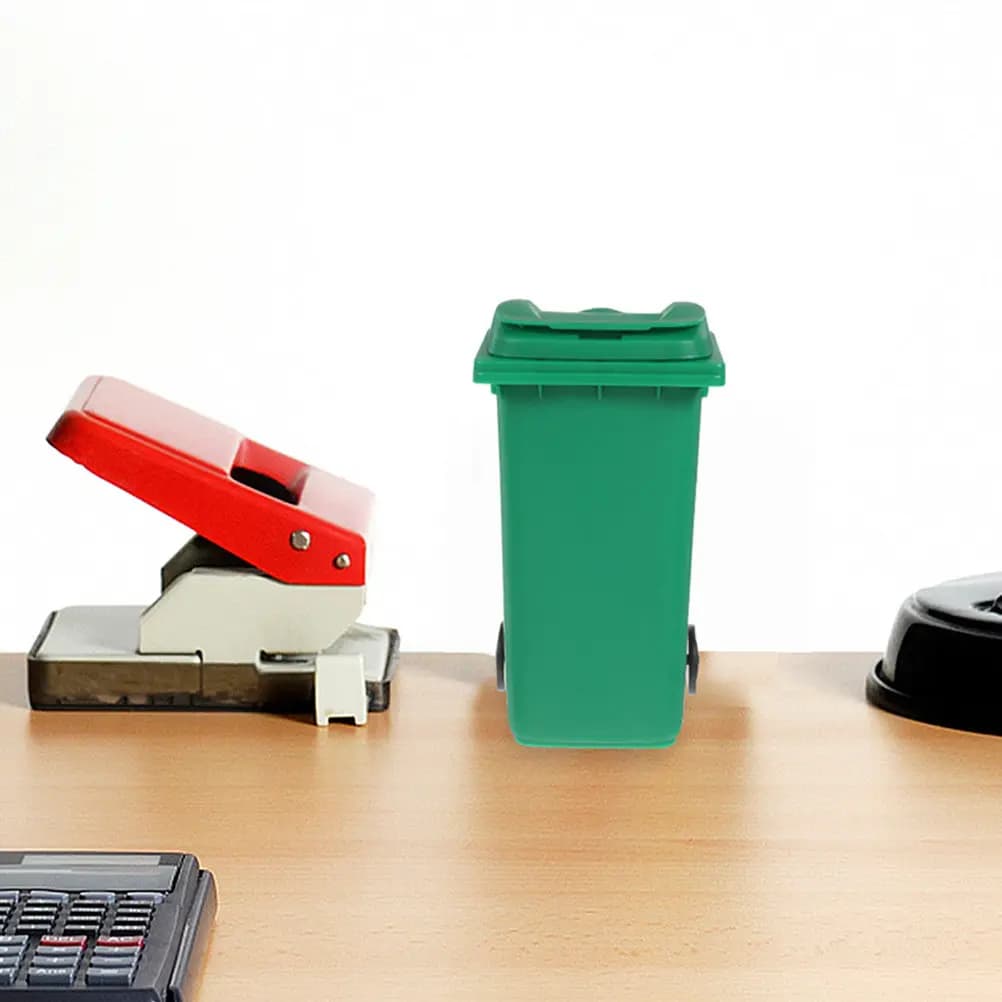 Mini cestino da scrivania da 5 pezzi, contenitore compatto per rifiuti, per scrivania, cucina, tavolo, organizer, piccolo contenitore per rifiuti, multifunzionale