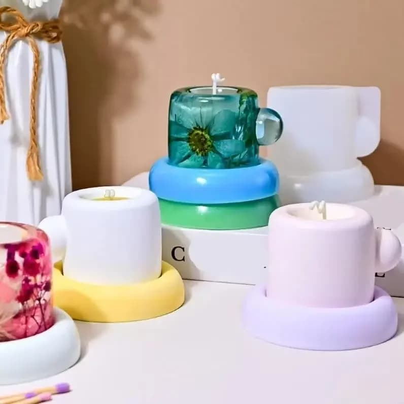 Reusable Coffee Cup Silicone Crafting Mold For Epoxy Resin Making Concrete Plaster Home Decoration Gift Mould