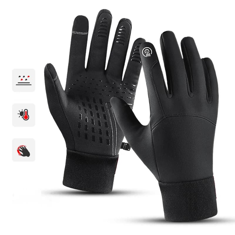 Winter Autumn Cycling Gloves Women's Water Repellent Gloves for Men Anti-slip Gloves Outdoor Sports Gloves in Motorcycle Touch-screen Battery