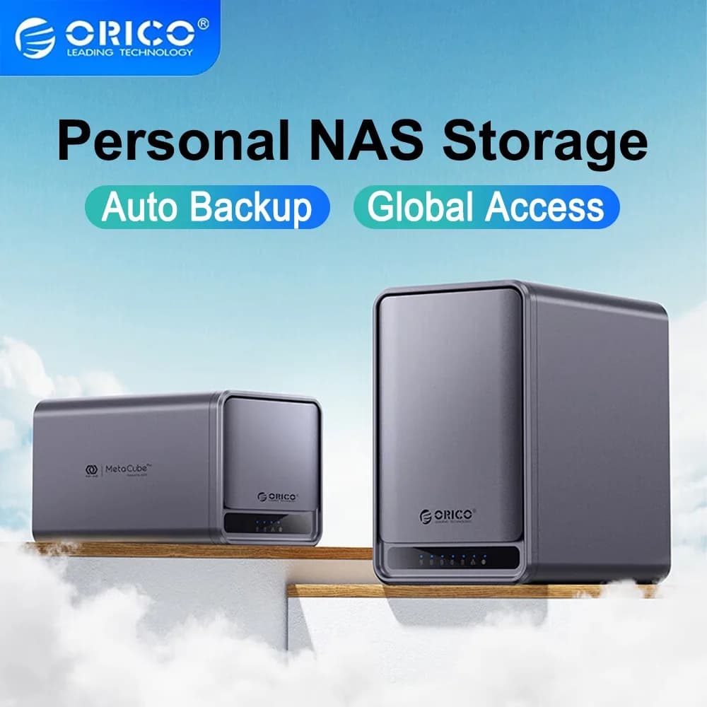 ORICO NAS Storage Custodia HD esterna per archiviazione di rete cloud personale da 2/5 alloggiamenti Supporta accesso remoto, dati condividi, per custodia per PC RAID