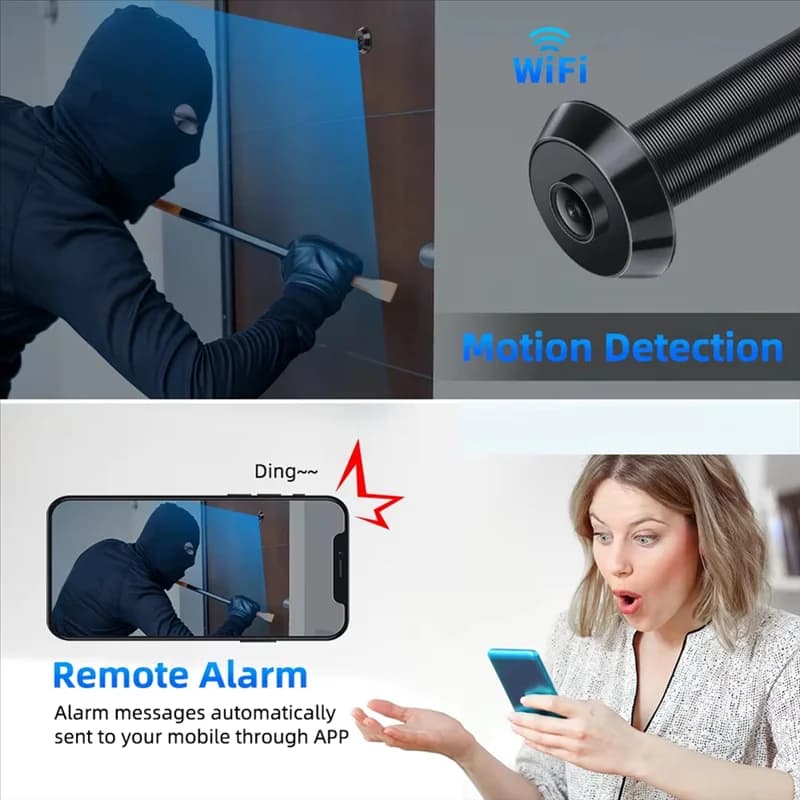 AB41-Tuya Smart Life Home Visualizzatore digitale Peepholes Telecamera per porta Occhio 2.4G/5G Mini telecamera Tuya Smart Peepholes Telecamera per porta
