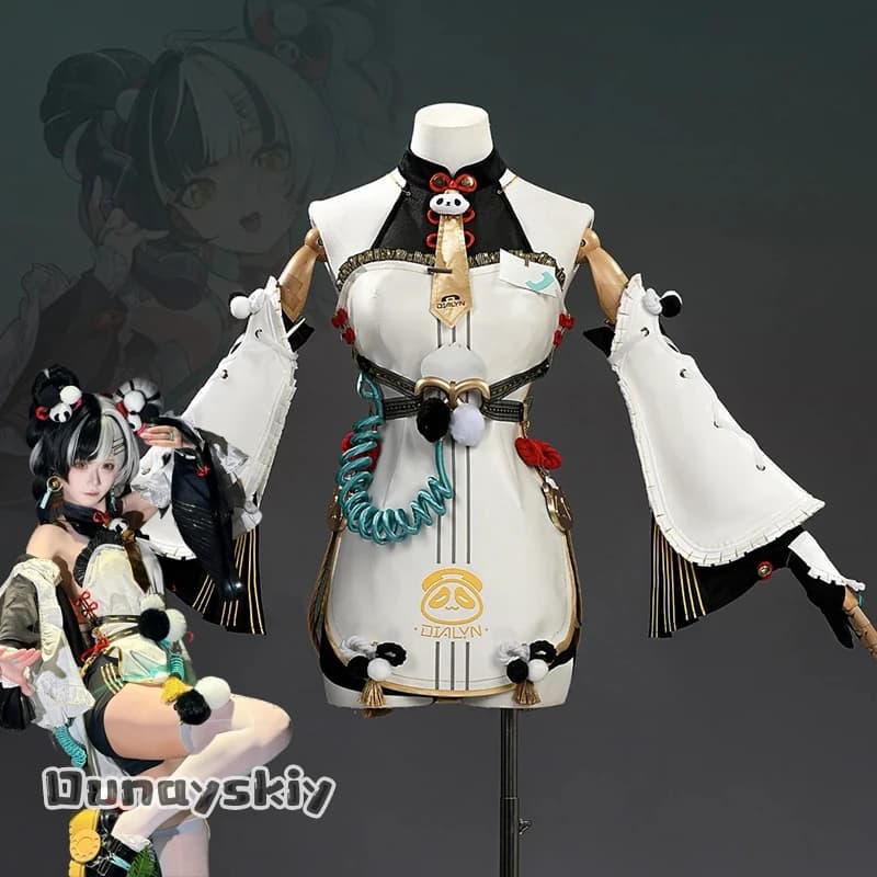 Dream ZS @ Game Zenless Zone Zero Dialyn Costume Cosplay Panda Girl Dress Cheongsam Dialyn Wig Woman Halloween Role Game