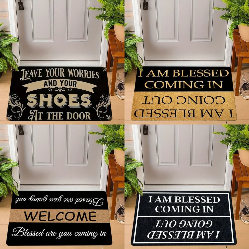 "I Am Blessed Coming in" Carpet with funny phrase Welcome carpet Living room Bedroom Corridor Carpet Home Deco Non-slip washable carpet
