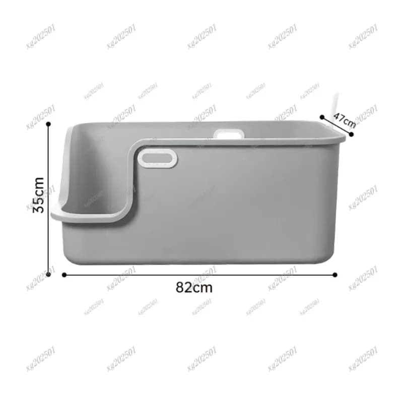 Toilette per gatti oversize antispruzzo da 80 cm - Lettiera king size completamente aperta per Maine Coon e razze di grandi dimensioni