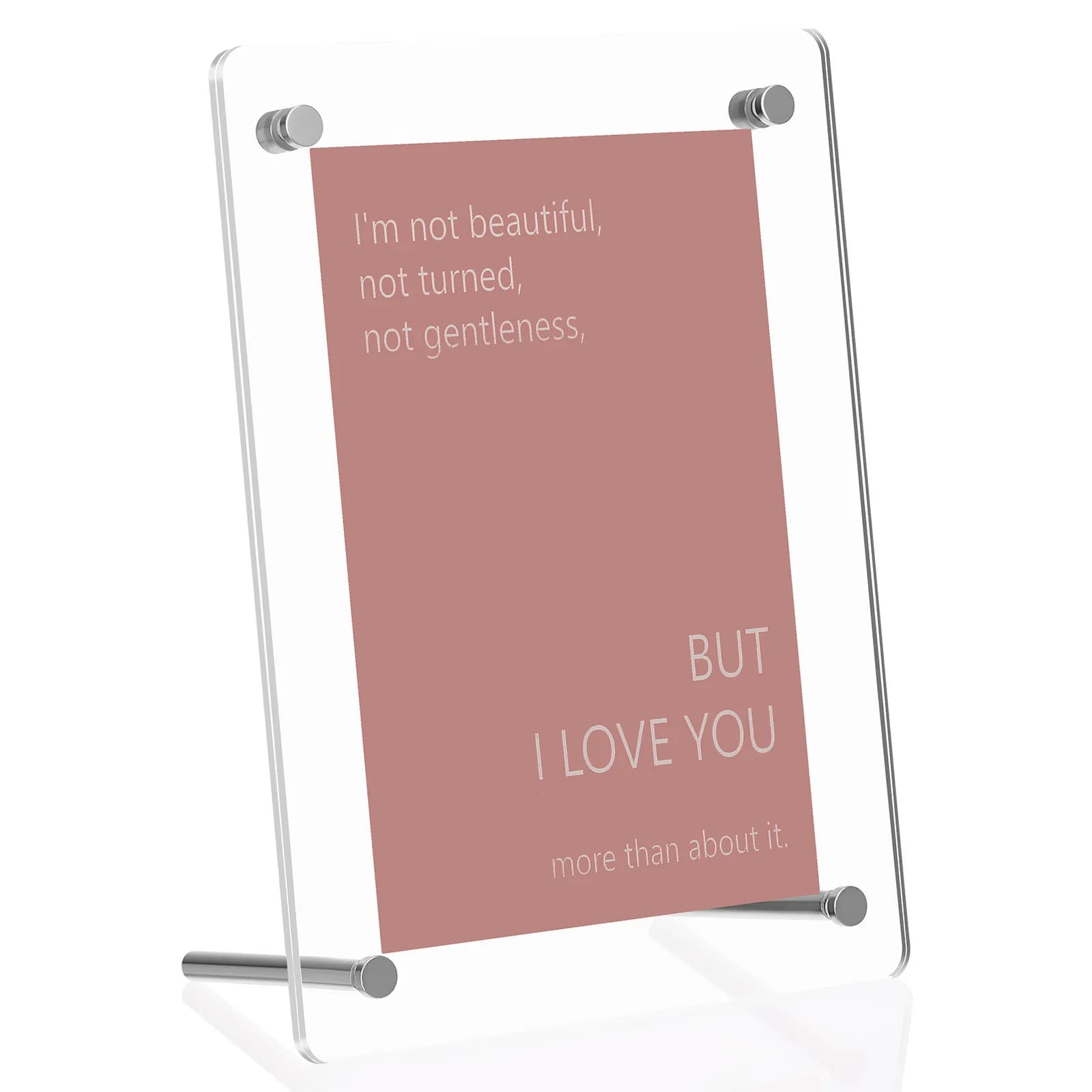 Transparent Acrylic Photo Frame, Self-supporting Desk Frame, Transparent Acrylic Holder for Office, Weddings and Home Decorations