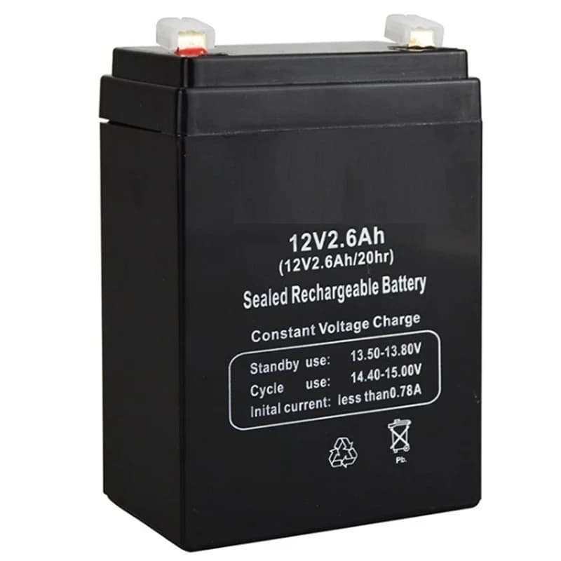 12V 2.6AH Battery 12V2.6AH for Children Toy Car Baby Carrier Backup Power Desk LED Light Lead-acid Accumulator Replacement New