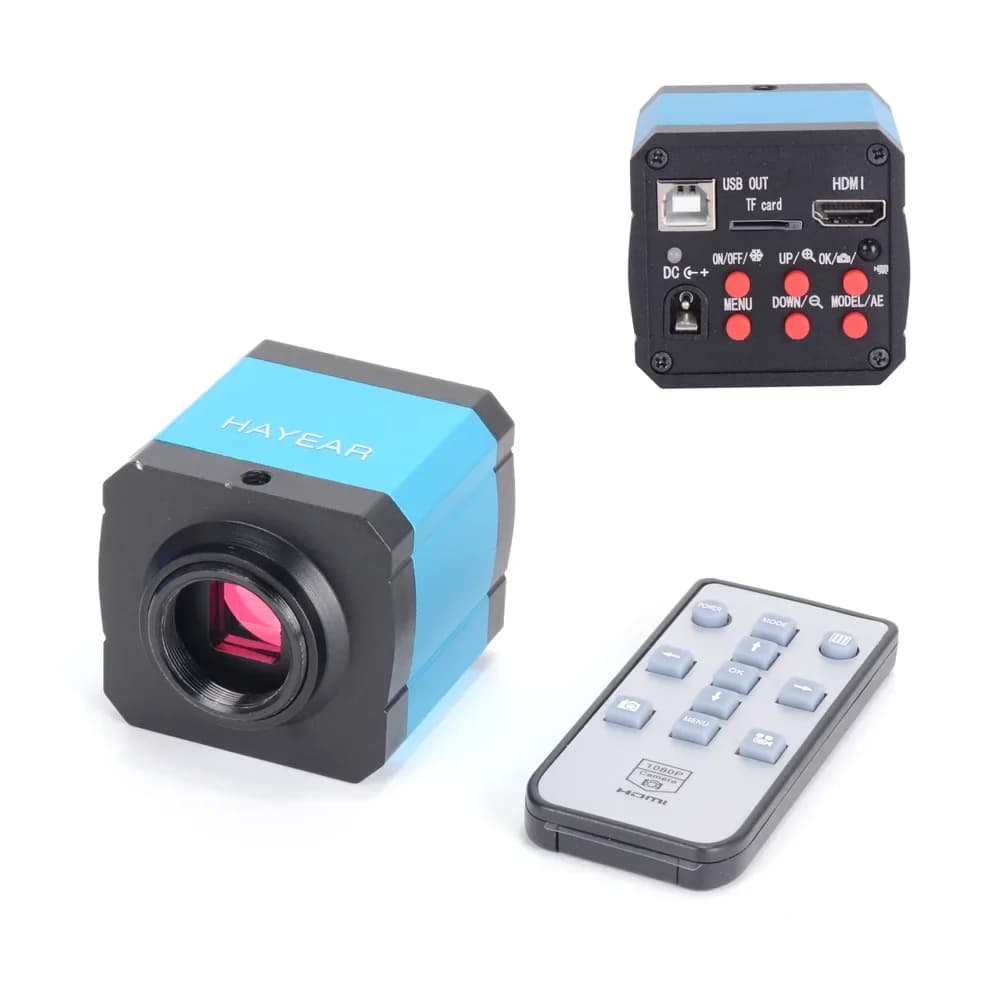 Telecamera per Microscopio 14MP HDMI-Compatibile 1080P, Videocamera Digitale USB per Ispezione Industriale HY-2307 per Riparazione Mobile