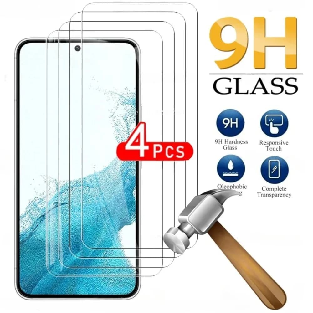 4 pezzi di vetro temperato a copertura totale per Samsung Galaxy S24 S22 S21 S20 FE Plus 5G protezione dello schermo in vetro Sansung S22 + pellicola protettiva