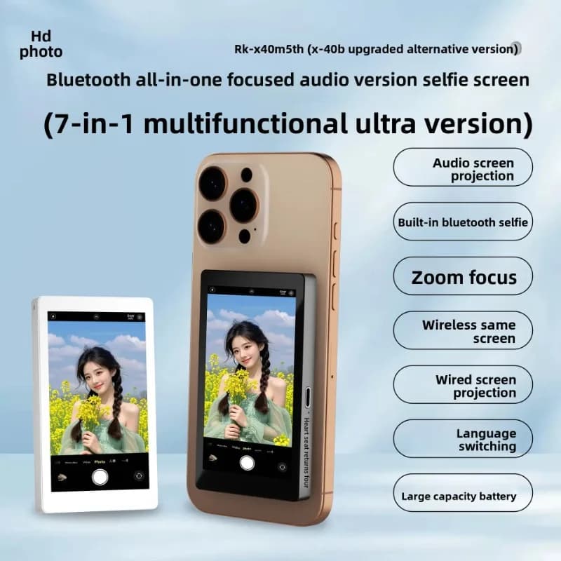 RK-X40M Proiettore selfie per telefono magnetico Internet Celebrity Live Streaming Fotocamera posteriore Zoom Focus e dispositivo di mirroring dello schermo