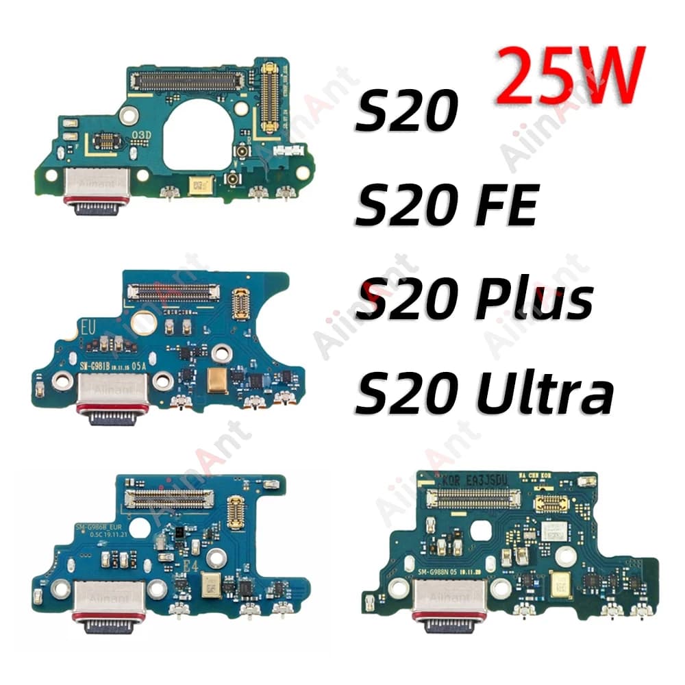 USB Mic Board Dock Charger Connector Charging Port Flex Cable For Samsung Galaxy S20 FE Ultra Plus G980F G981B G781B G781U G780F