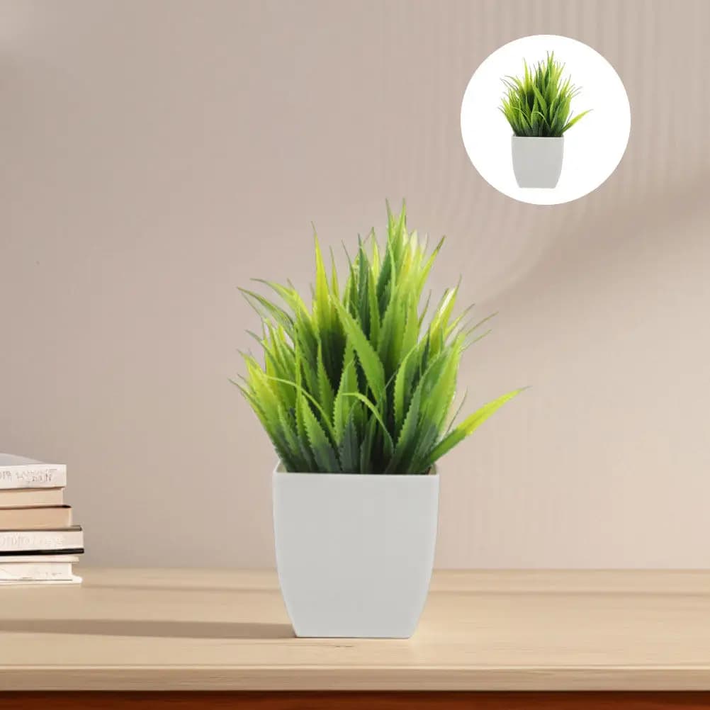 4Pcs Realistic Artificial Plants in Stylish Pots Lifelike Faux Greenery for Living Room Kitchen Office Decor Fake Bonsai