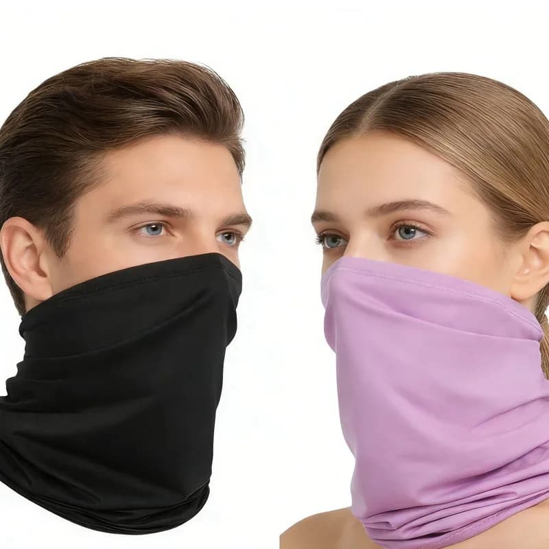 Bandana Estiva Traspirante in Rete Fresca per Escursionismo, Caccia, Ciclismo, Corsa, Sciarpa Tubolare, Scaldacollo per Sport Invernali, Mezza Maschera per Uomo e Donna