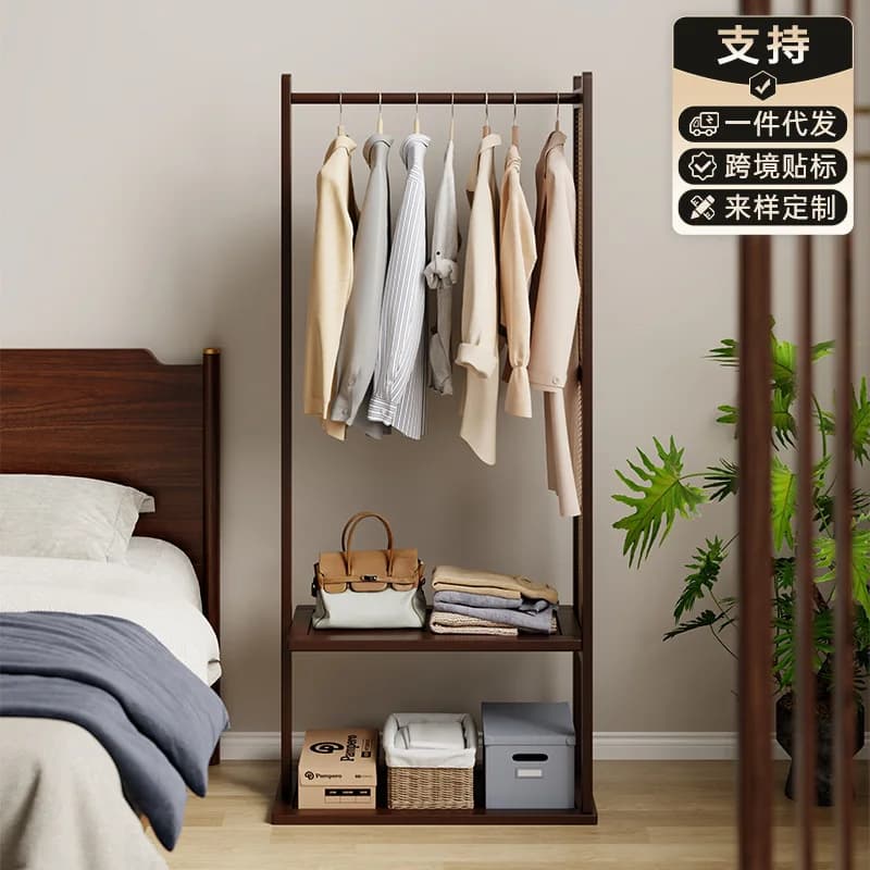 Hanger Floor-to-ceiling medieval coat rack rattan bedroom household bedside clothes hanger