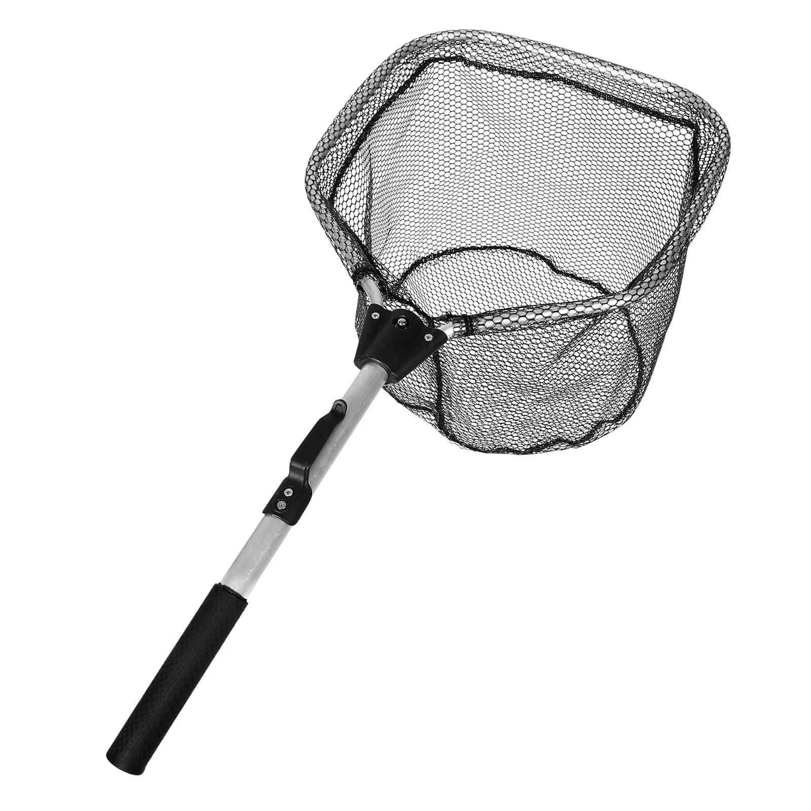 Rete da Pesca Pieghevole Portatile, Rete da Sbarco Compatta in Silicone, Leggera in Lega di Alluminio per Pesce Gatto, Trota, Spigola, Spiaggia