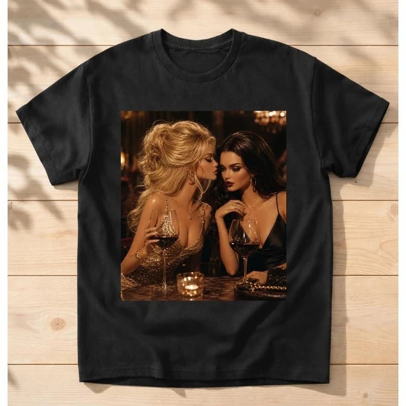 Funny Doll Meme Shirt, Girls Night Shirt, Wine Lover Gift, Trendy Graphic Tee Four season popular unisex cotton T-shirt