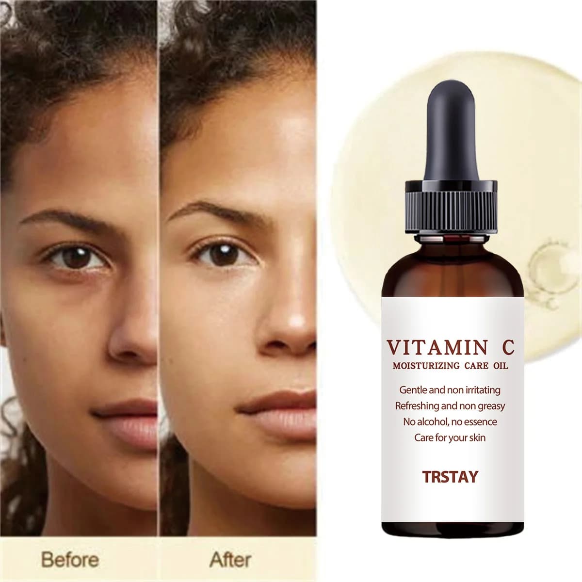 Vitamin C radiant oil contains various plant extracts to balance the skin tone, hydrate and nourish for a long time, shine and