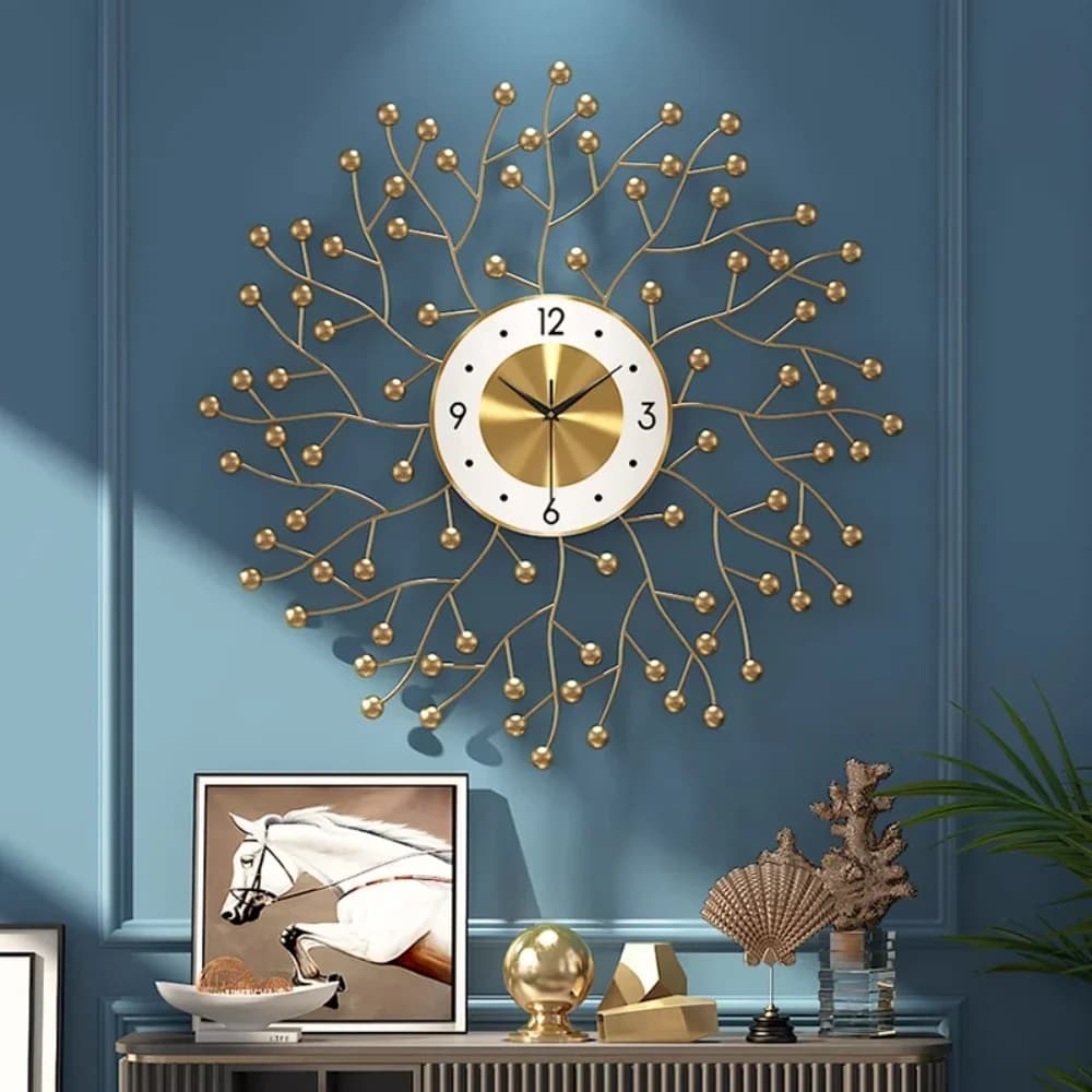 Orologio da parete moderno ed silenzioso, design estetico unico, perfetto per la camera da letto, il soggiorno, la cucina, l'elegante arredamento per la casa essenziale