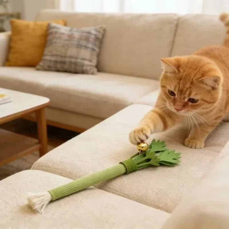 Catnip Cat Molar Stick Toys Teeth Cleaning Interactive Self Play Bite Chew Squeaky Pet Kitten Entertainment Supplies Lenth 27cm
