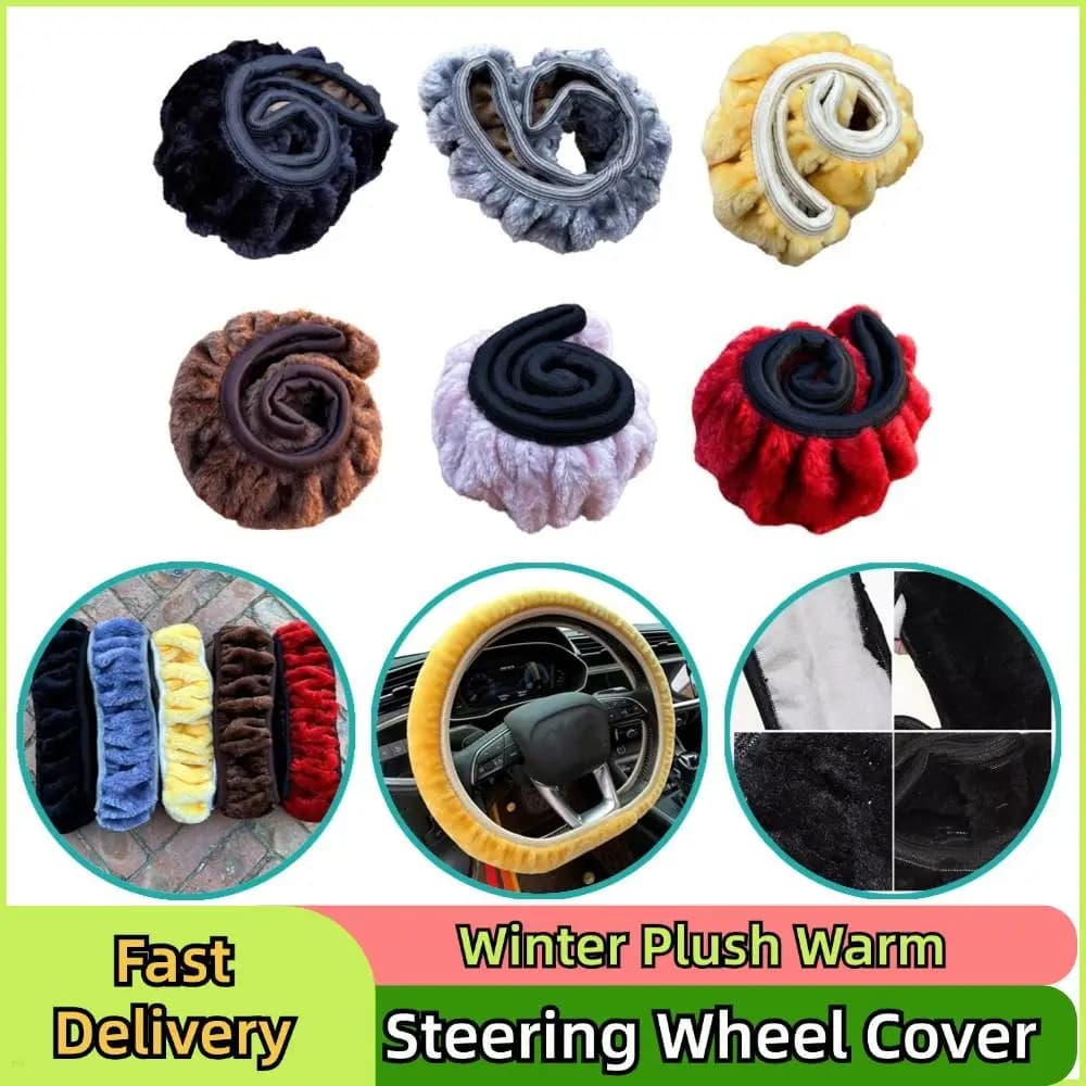 Luxury heated cover for interior car, winter cover in synthetic fur.