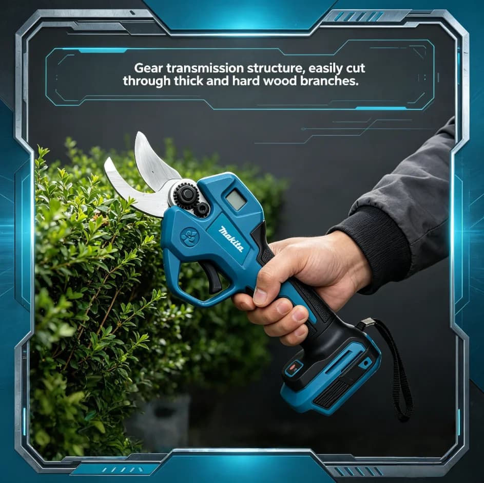 Makita 18V Cordless Brushless Electric Scissors | Multifunctional Pruning Shears & Fruit Tree Branch Cutter （only tool）
