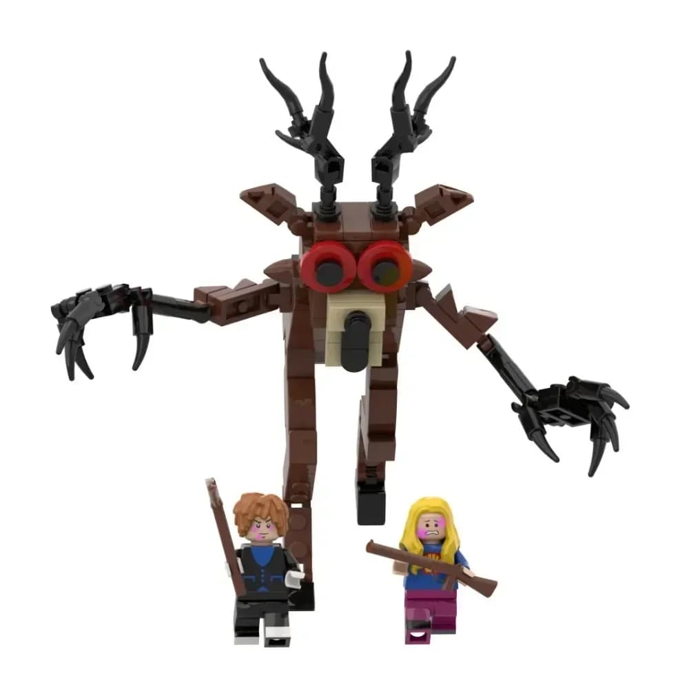 99 notti nella foresta cervo gufo capra mostro blocchi di costruzione set giocattoli per bambini bambola di plastica modello assemblato blocchi di costruzione