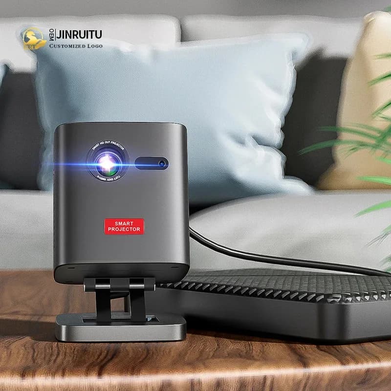Mini proiettore Home Theater 1080P LED LCD 4K Sistema Android Proiettore da campeggio portatile con supporto Personalizzazione all'ingrosso