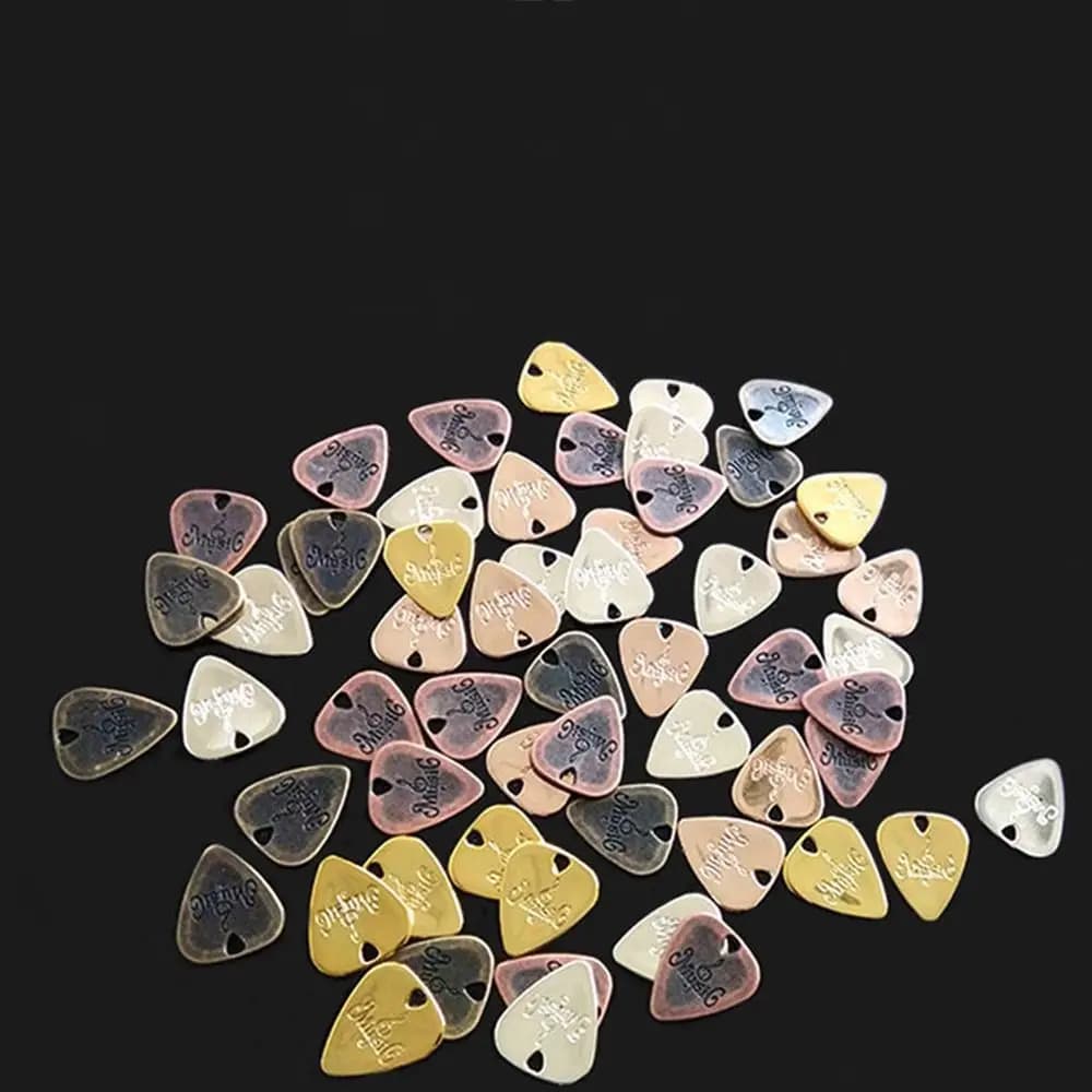 Plettro per chitarra elettrica basso in metallo Sostituzione plettro per chitarra scintillante Plettri per chitarra acustica Accessori per chitarra elettrica