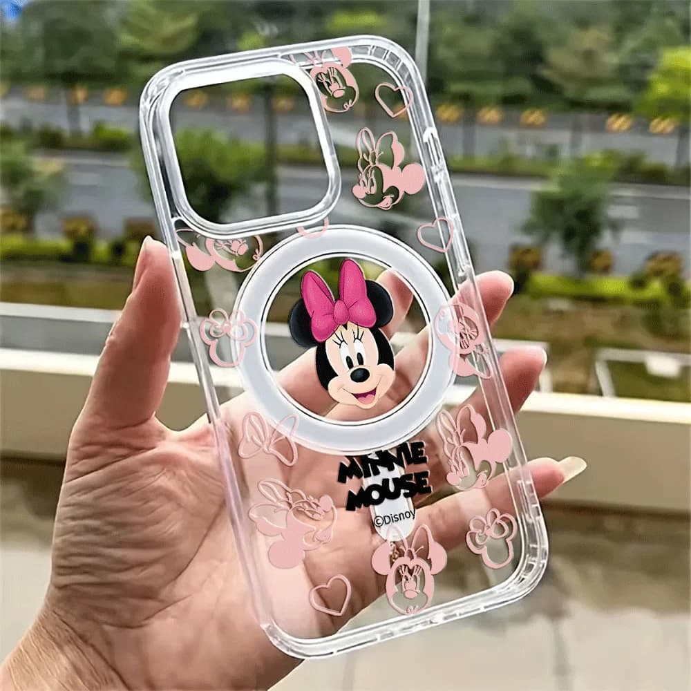 Cover Disney Minnie Mouse Mickey Mouse per iPhone 17 16 15 14 12 11 13 Pro Max, iPhone 16 15 14 Plus, 17 Air, 17E, 16E
