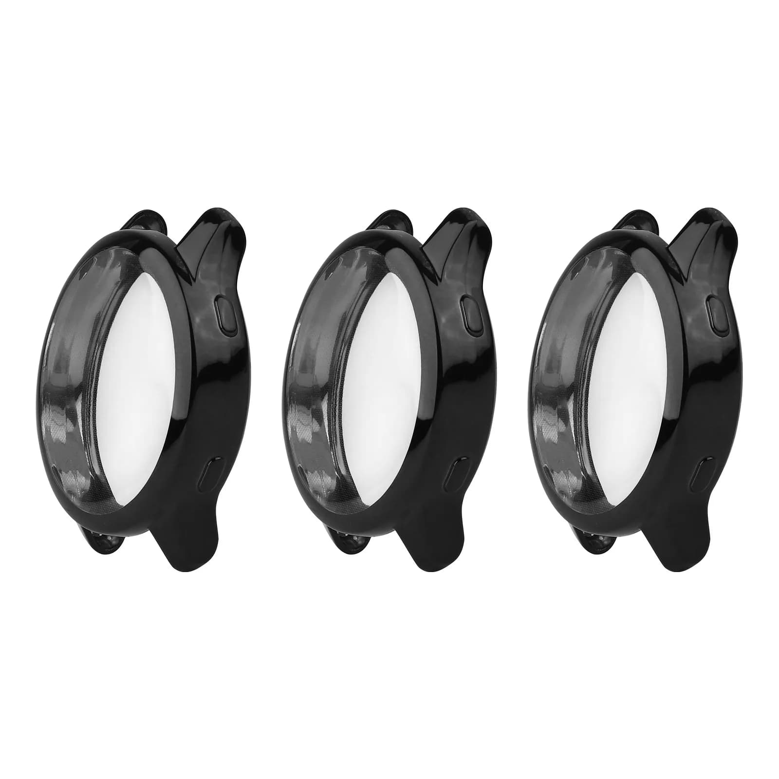 Custodia protettiva antigraffio per orologio da 3 pezzi, custodia protettiva in TPU con rivestimento elettrolitico, compatibile con la protezione degli angoli laterali della smartwatch.