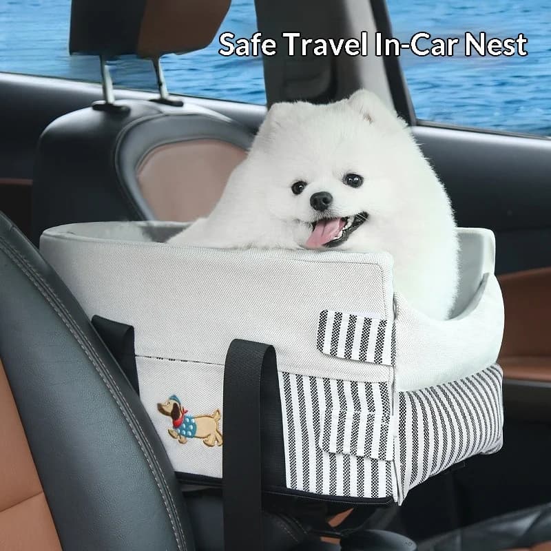 Cuccia Portatile per Animali Domestici da Auto, Letto da Viaggio Rimovibile e Lavabile per Cani e Gatti, Trasportino Leggero per Piccoli Animali