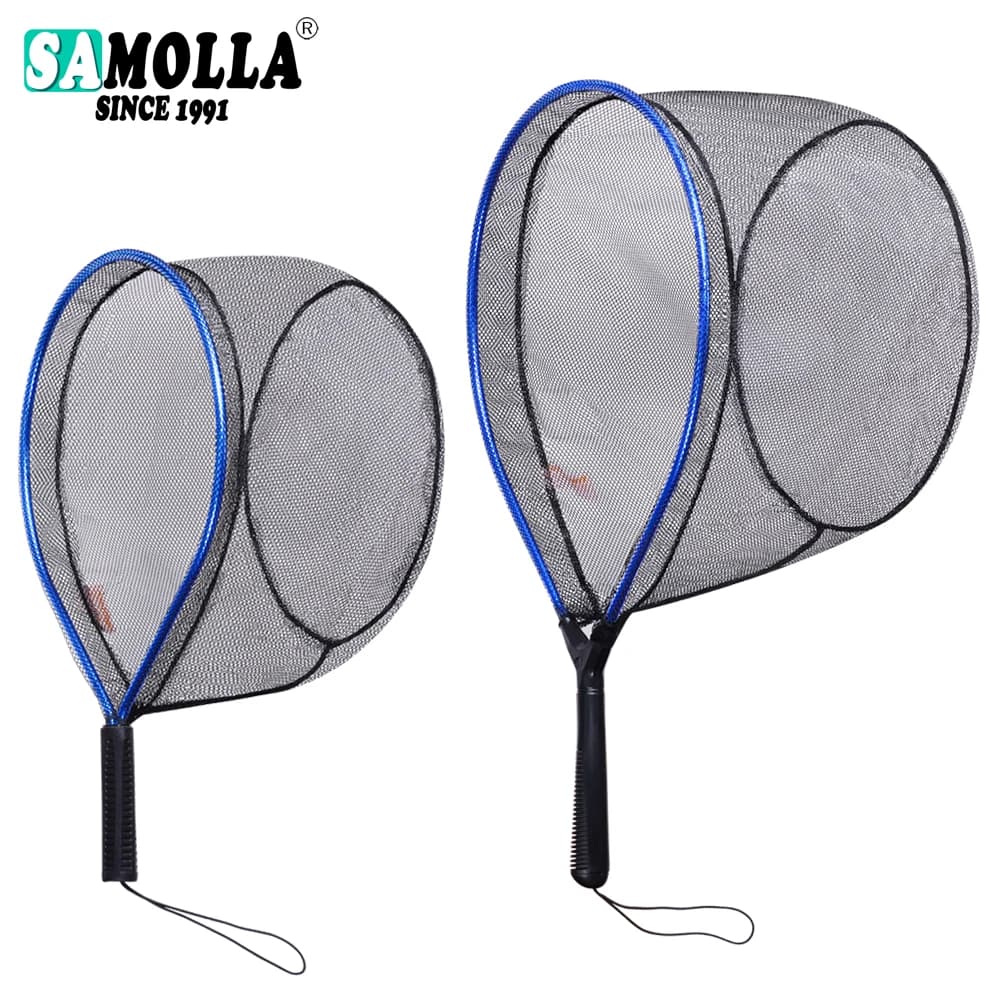 Reti da pesca portatili in lega di alluminio ultraleggero rete da colata in rete resistente all'usura per accessori per la pesca in barca da pesca a mosca