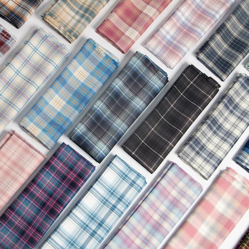 Tessuto a Quadri Stile Giapponese JK, Stoffa in Poliestere Tinto in Filo, Materiale Fai-da-Te per Gonne Plissettate, Abbigliamento e Creazione di Elastici per Capelli
