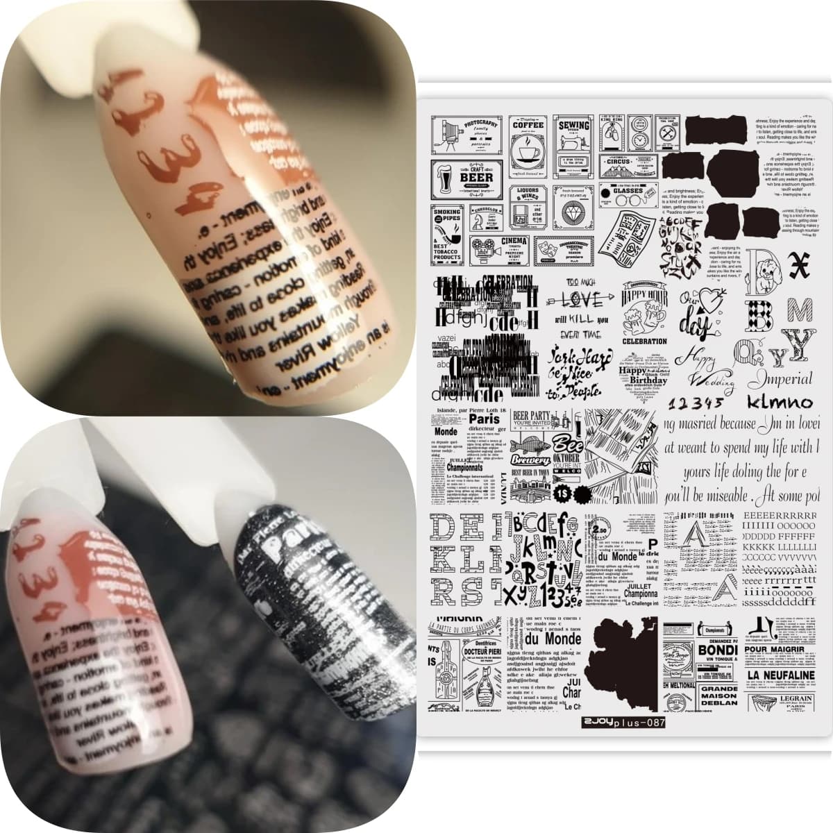 Newspaper junction theme Printed steel plate Nicole Diario Stamping plates Letter Number Printed Template Tool