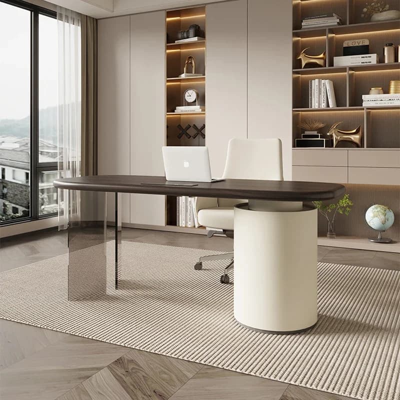 Portaoggetti di lusso bianco scrivania direzionale organizzatore wireless tavolo da ufficio moderno regolabile cassetti esecutivi mobili Escritorio