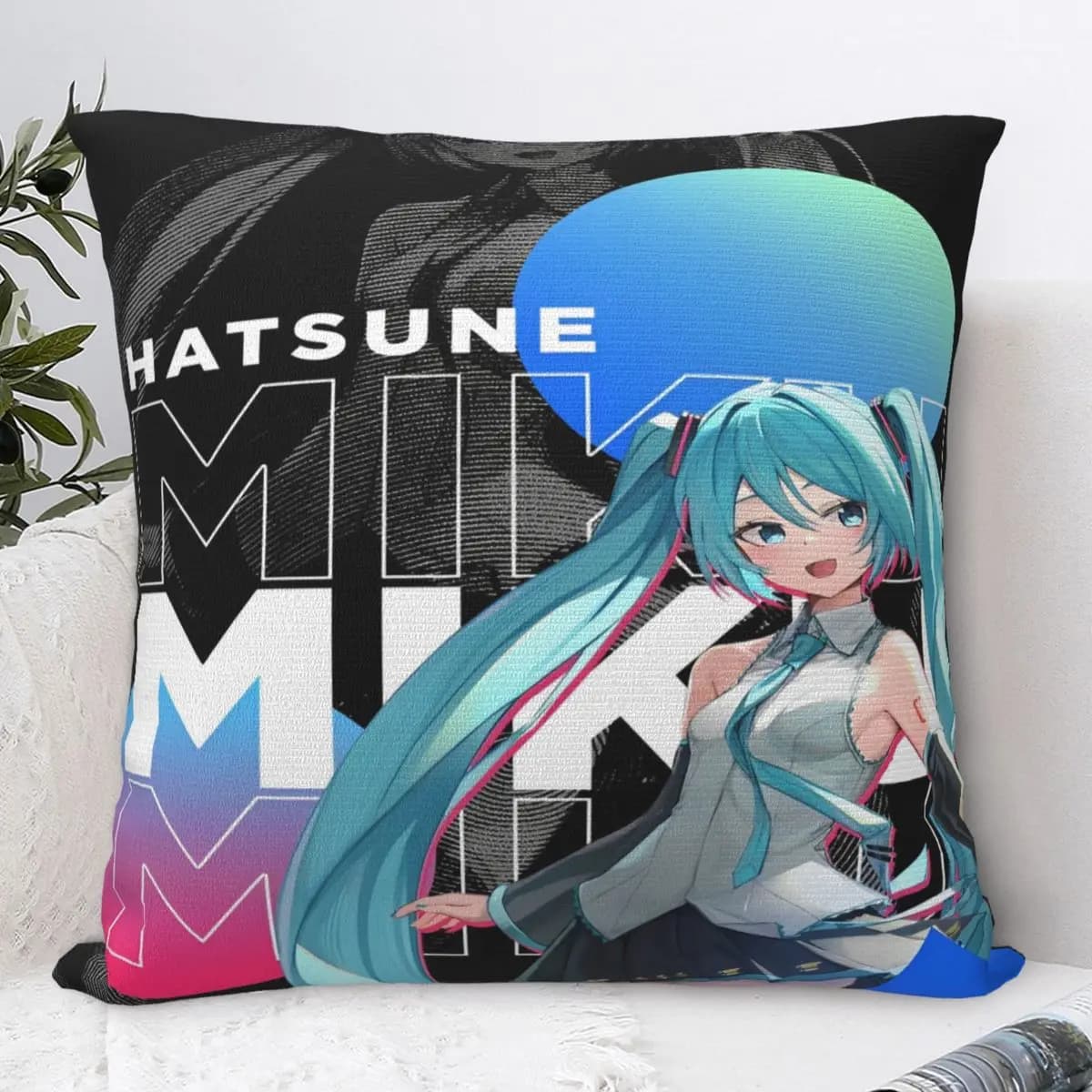 Hatsune Miku Cantante Music Print Souls Federa Pillows lining New style Chair decoration Multi format Square