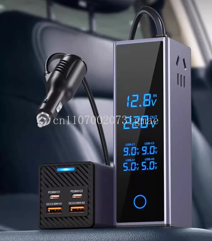 Car charger 12V24V to 220V universal high-power car cigarette lighter inverter power conversion fast charging