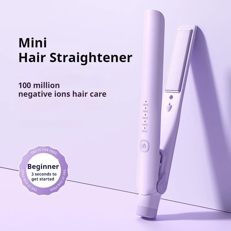 Professional ceramic short flat iron curling iron hair plate for women iron for styling for hairdresser along negative ions
