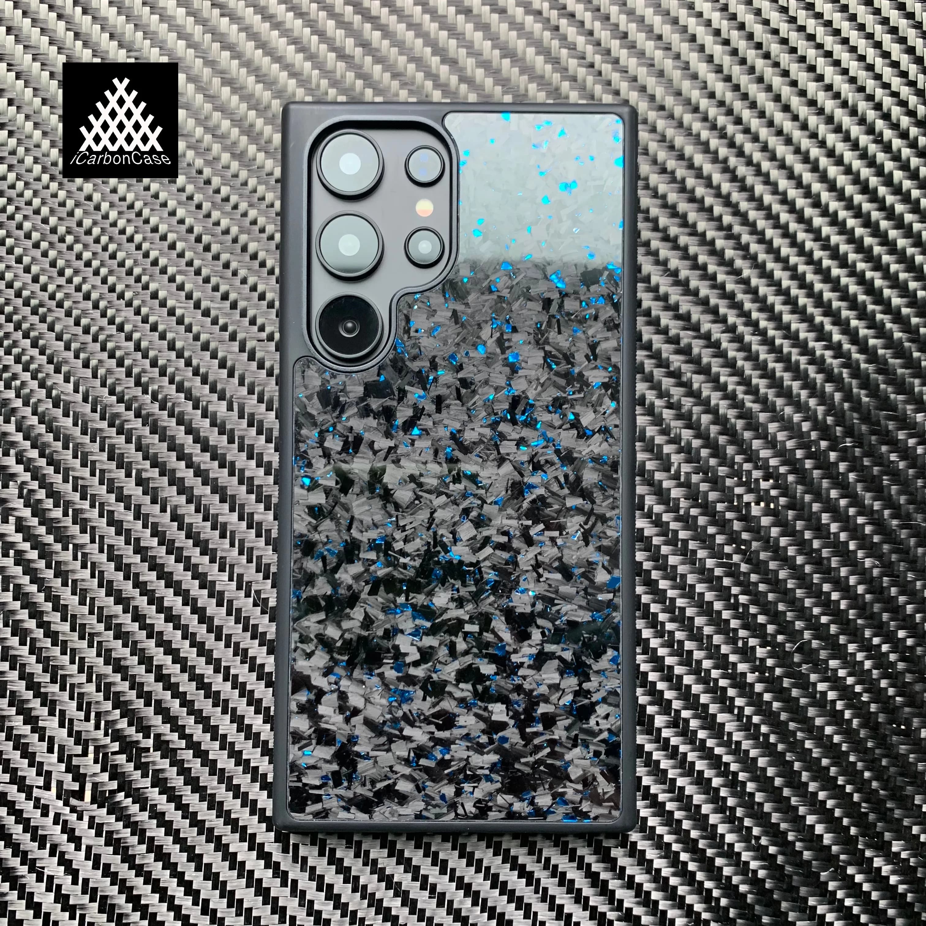 Magnetic Real Glossy Forged Carbon Fiber Case for Samsung S25 S24 S23 S22 S21 Ultra A13 A14 A15 A16 A54 A55 A23 A73 A24 A25 A05s