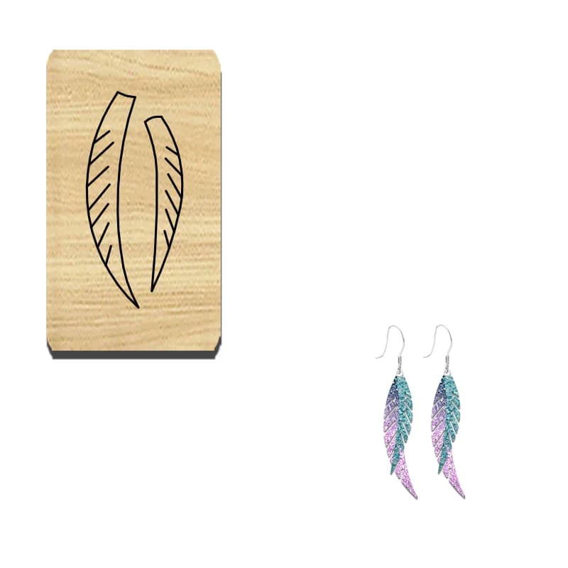 EM127 Wooden Cutting Mold For Irregular Tassel Earrings, Customizable For Most Machines