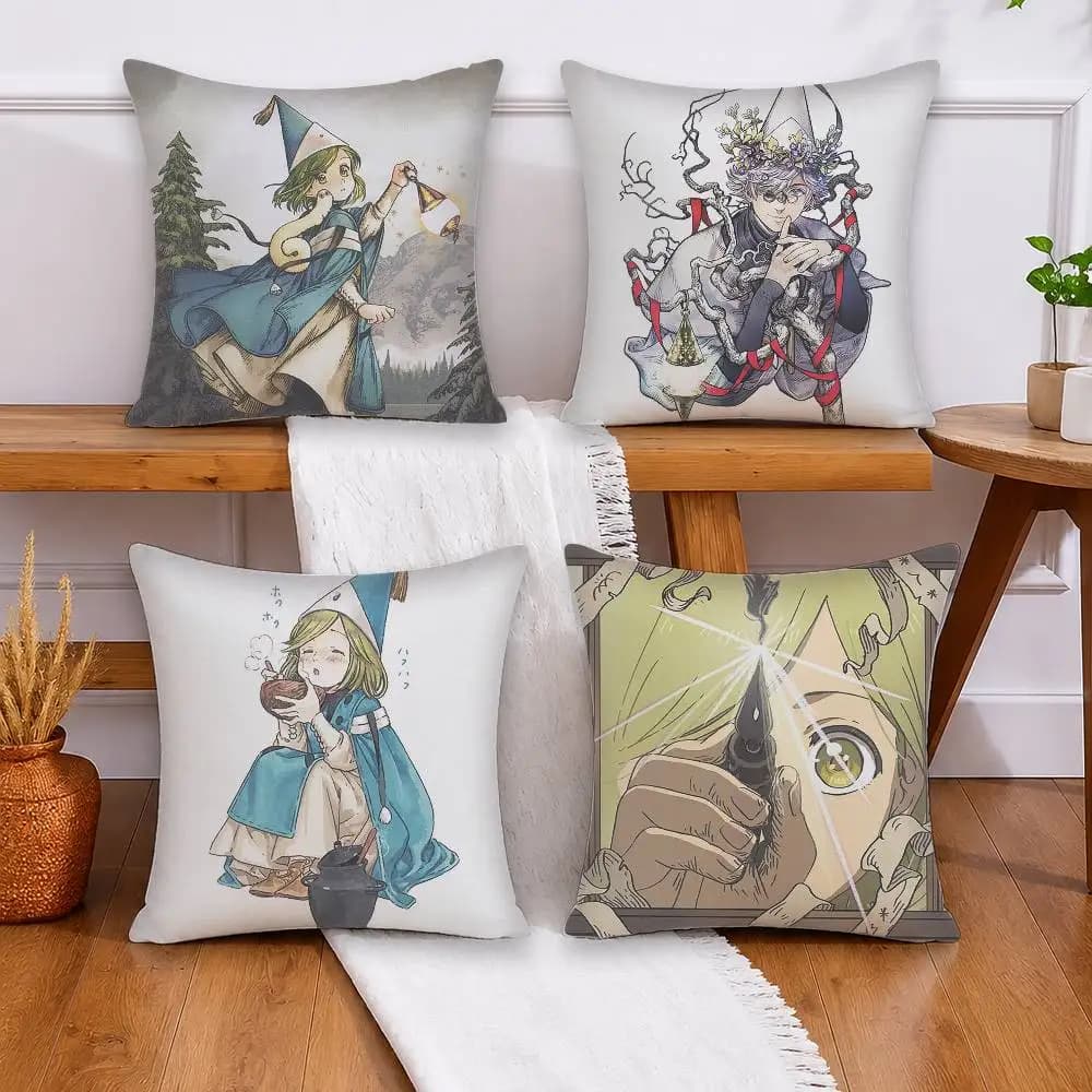 Fodera per cuscino Anime W-Witch H-Hat A-Atelier, federa decorativa per auto e divano