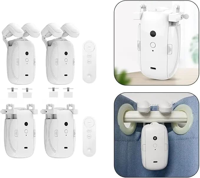 Controller per tende intelligenti Elettronico Roma/TU Motore per tende da binario Robot Controllo remoto dei pulsanti Nessuna installazione richiesta