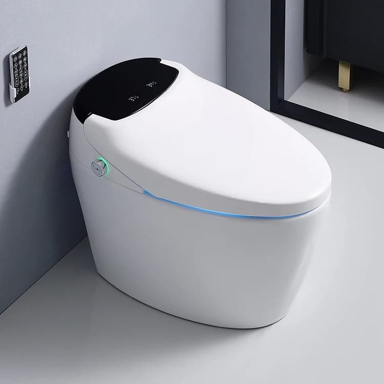 Display ad alta definizione, cisterna nascosta, funzione di scarico automatico Toilette elettrica intelligente indipendente, adatta per bagni